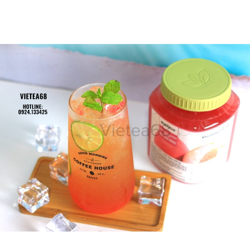 Mứt đào hồng Boduo 900gr pha trà trái cây, mứt làm bánh