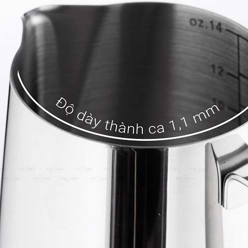 Ca đánh sữa Inox 304 màu bạc