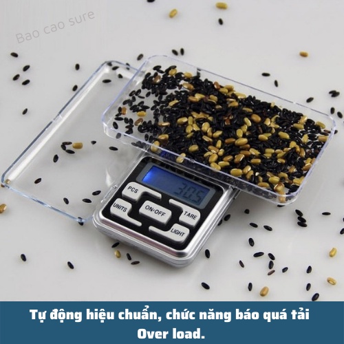 Cân Tiểu li điện tử làm bánh mini chính xác cao định lượng 0.01g-200g bảo hành 12 tháng Cân vàng đá quý nhà bếp