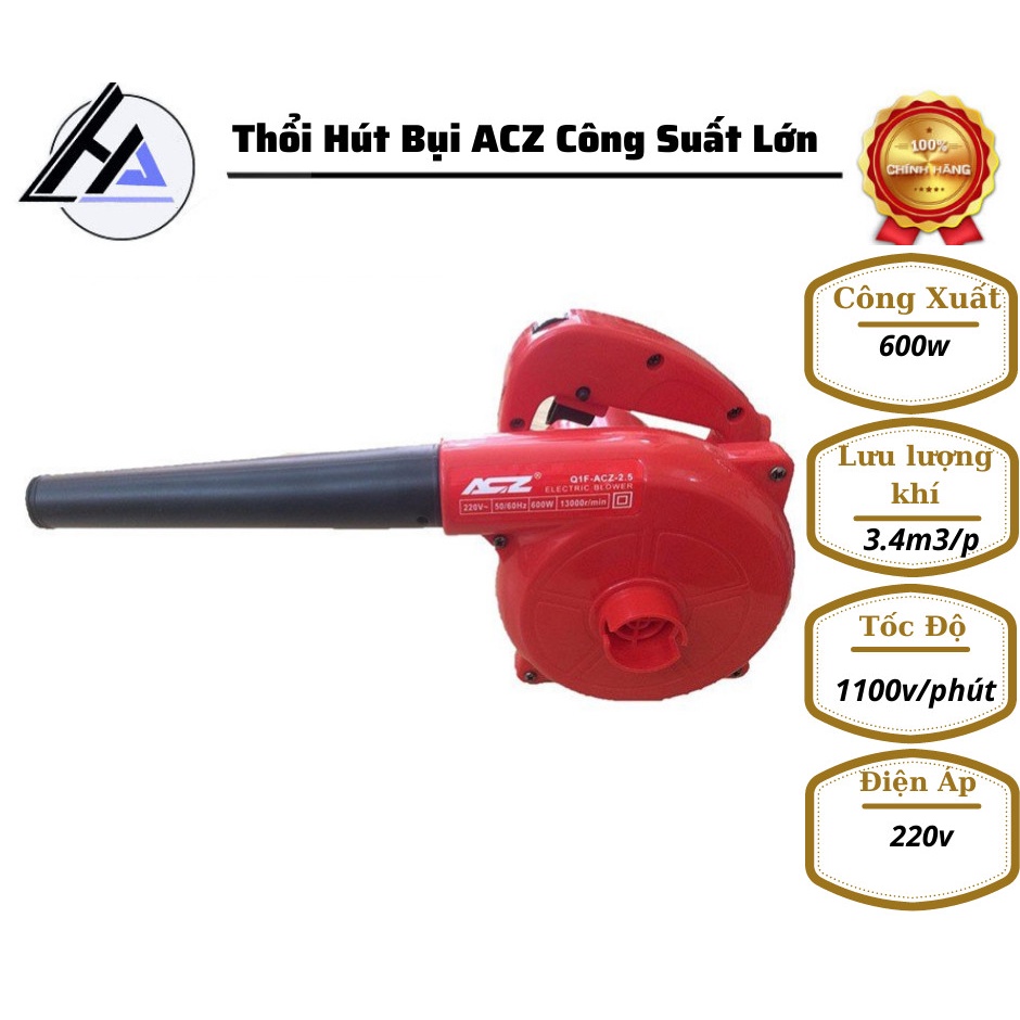 Máy thổi hút bụi ACZ  chính hãng malysia- 012 công suất 1200W- kèm đủ phụ kiện - Dùng điện 220V