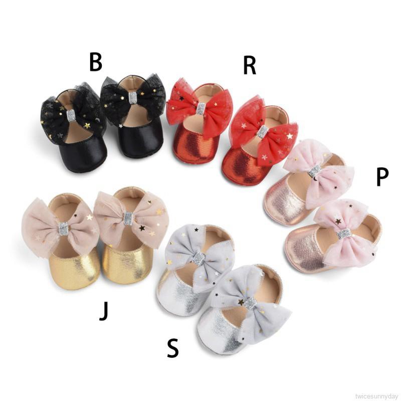 ☀ sunny ღ Baby Girls Mesh Bowknot Flats Breathable Anti-Slip Casual Shoes