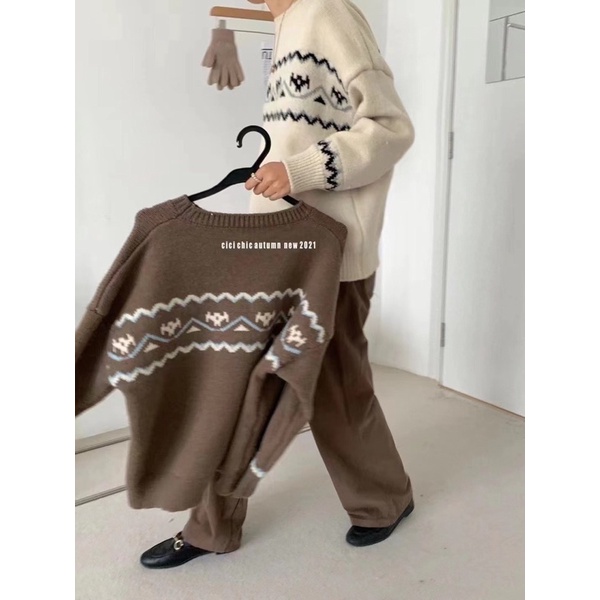 ÁO LEN CỔ TRÒN VINTAGE