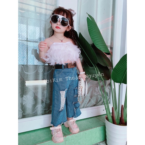 Sét áo lông và quần jean cho bé 7-28kg