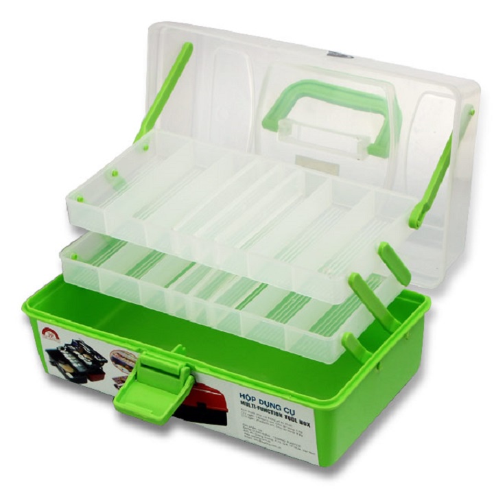 Hộp đựng phụ kiện câu cá 18x30x14cm - Hộp đựng dụng cụ câu cá 2 ngăn - hộp đựng đồ câu cá