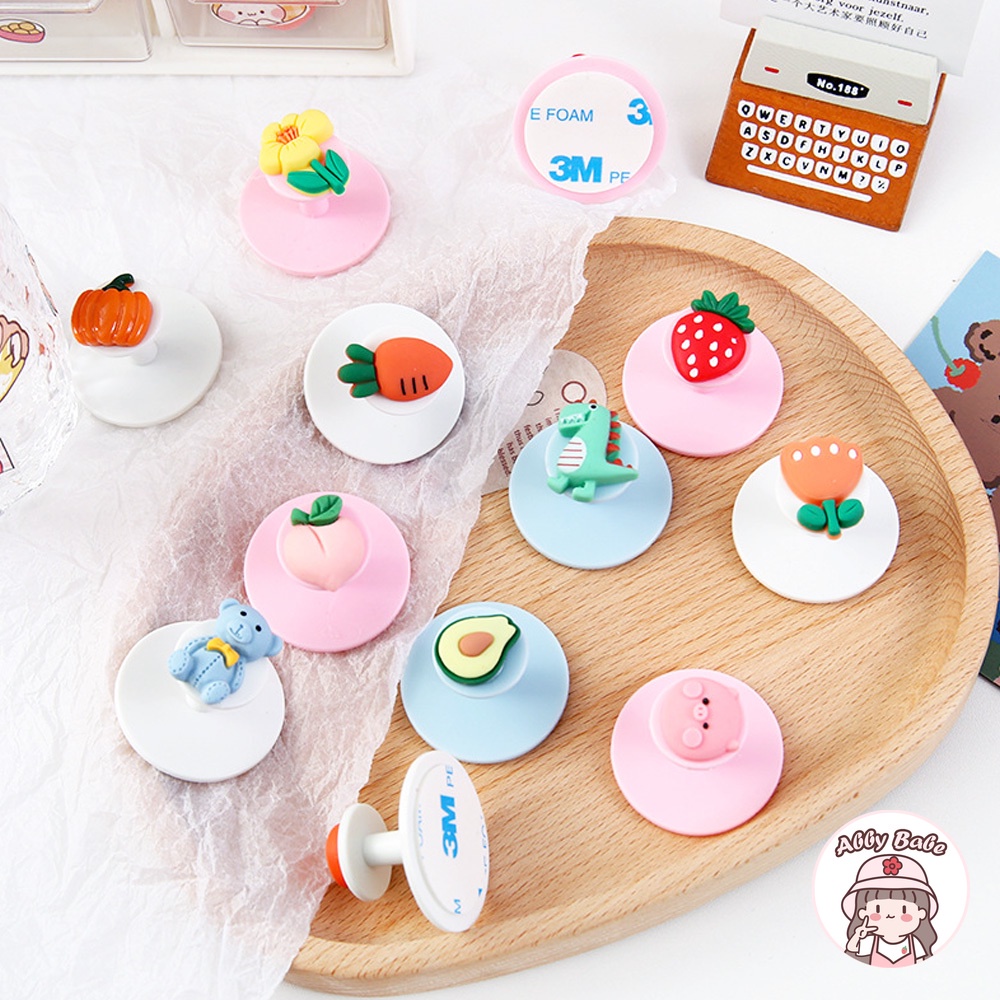 Giá Đỡ Cây Lau Nhà Đa Năng Dán Tường Hình Trái Cây/Động Vật Siêu Mạnh Cho Nhà Bếp/Phòng Tắm