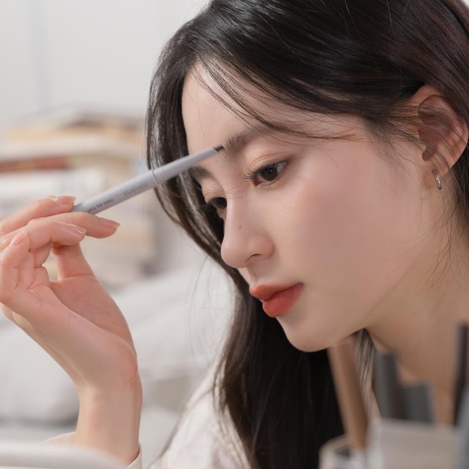 Chì Kẻ Mày Nét Mảnh 3 Trong 1 Romand Han All Sharp Brow