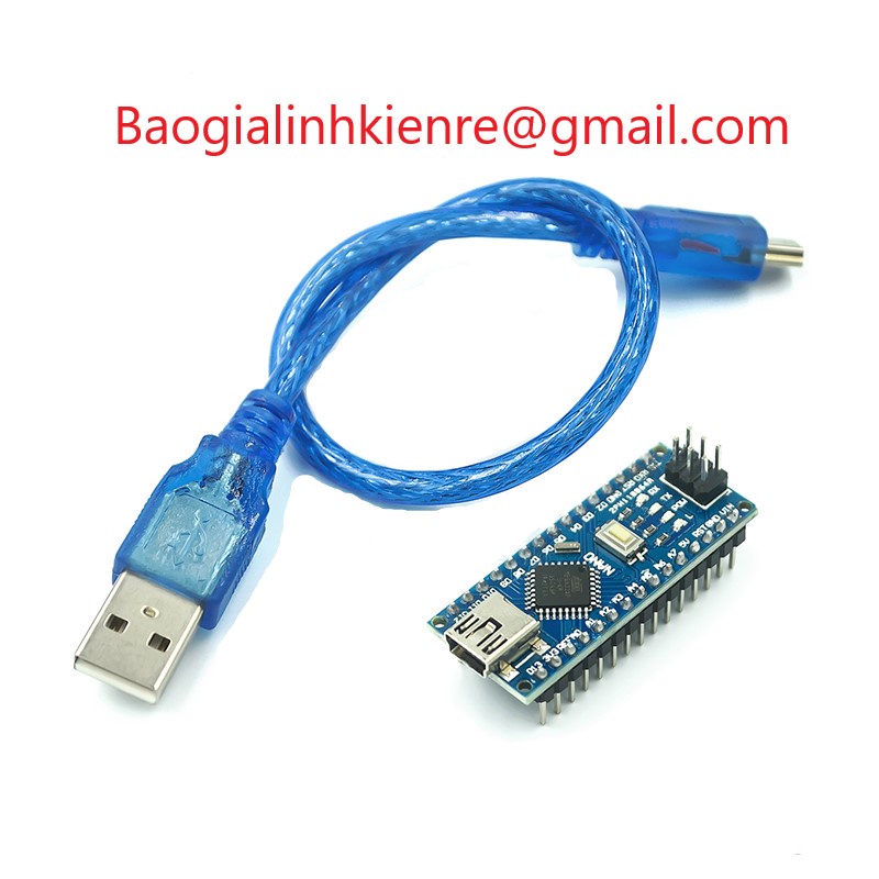 Kit Arduino Nano V3.0 CH340 Có kèm cáp Mini USB - Atmega328P - Chất Lượng Cao