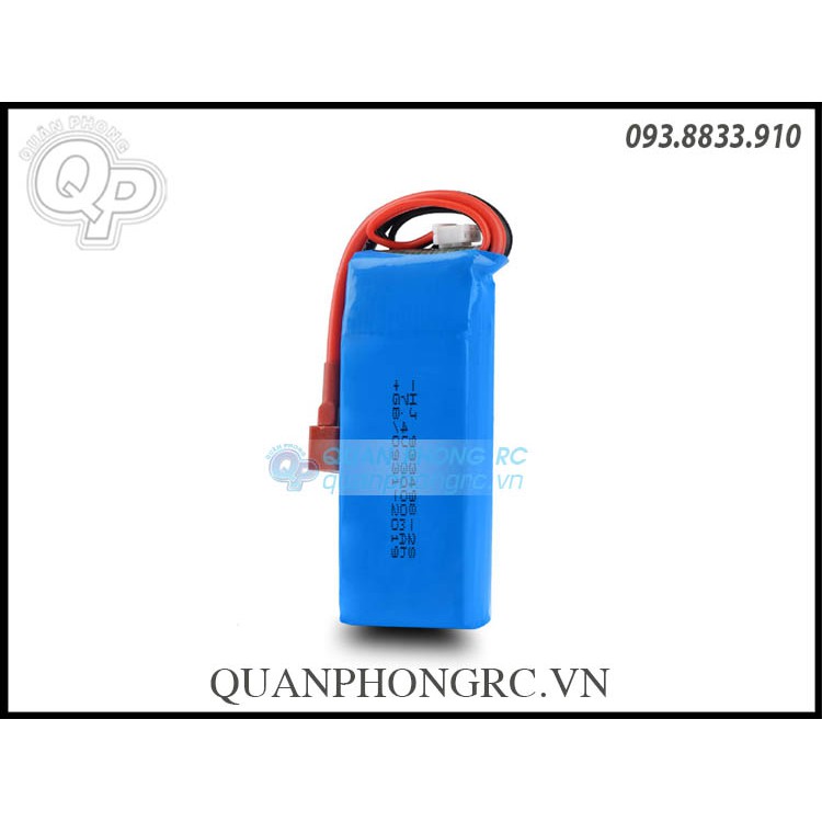 Pin 3000mAh 2S 25C 7.4V LiPo cho xe WL144001