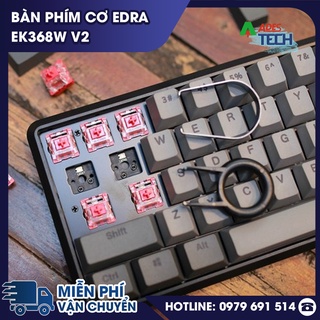[ Hàng Chính Hãng ] Bàn phím cơ E-Dra EK368W v2 (Wireless / Bluetooth / Led RGB / Hotswap)