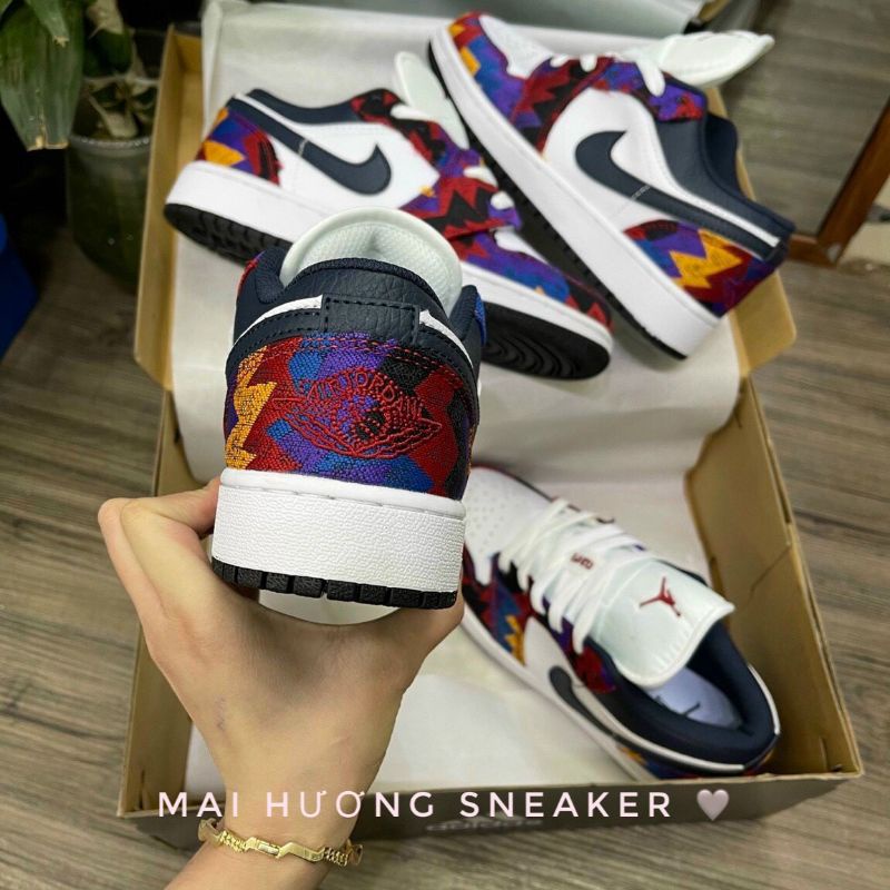 Giày Jordan thổ cẩm  ,  giày thể thao nam nữ sneaker jd1 full hộp