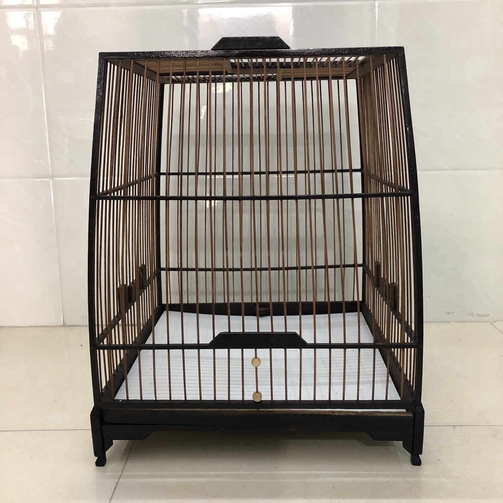 Khung lồng chim chào mào tự ráp,lồng vuông cao,vuông đấu,thái cao,thái đấu. Chất liệu gỗ mun,nan tre,trúc.size 37