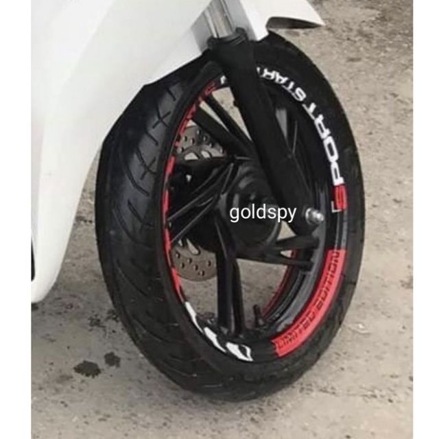 Tem Dán Vành Dán Mâm Xe Máy - Tem Decal MOTO SPORT ( giá 1 bộ)