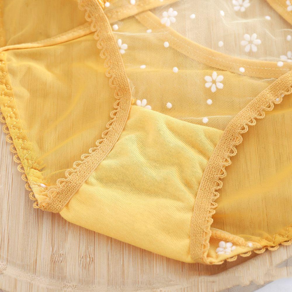 OCEANMAP Quần Lót Thoáng Khí Màu Trơn Khoét Rỗng Đơn Giản Dễ Thương Gợi Cảm Cho Nữ