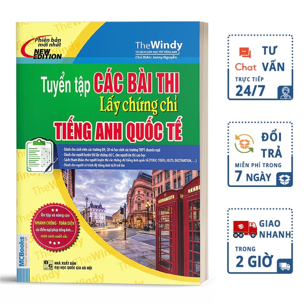 Sách - Tuyển tập đề thi lấy chứng chỉ tiếng Anh quốc tế - MCBooks Tặng Bookmark