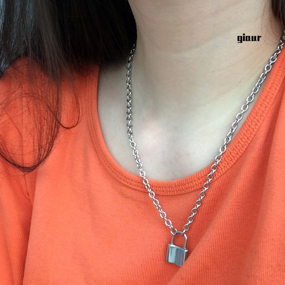 vòng cổ Mặt Ổ Khoá Thép Không Gỉ Giaur Vintage