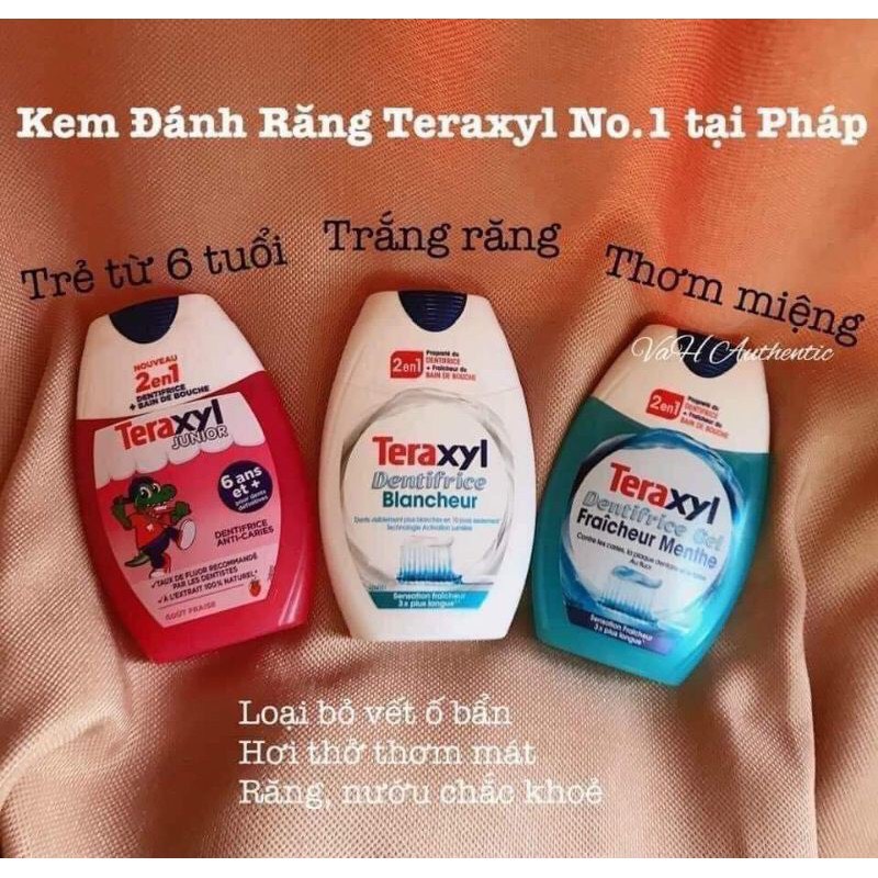 Set 2 kem đánh răng Teraxyl Blancheur 75ml nội địa Pháp - Mivu Shop