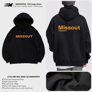 Áo hoodie nỉ Missout chất vải dày mềm mịn dáng rộng phong cách thời trang Hàn Quốc