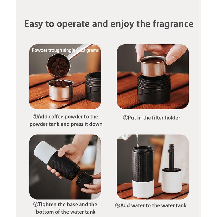BINCOO Máy Nén Cà Phê Espresso Mini Cầm Tay Tiện Lợi Máy pha cà phê espresso bằng tay