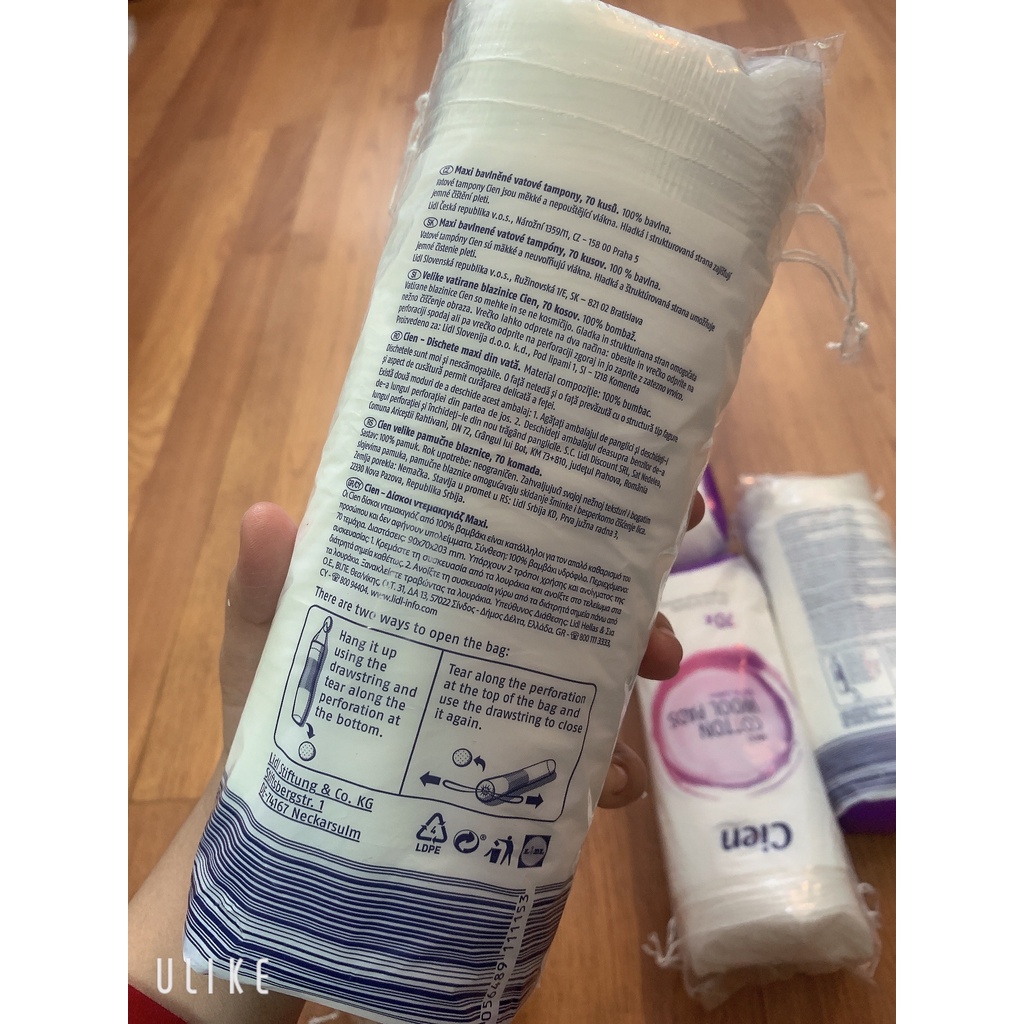 Bông tẩy trang Cien 70 miếng to