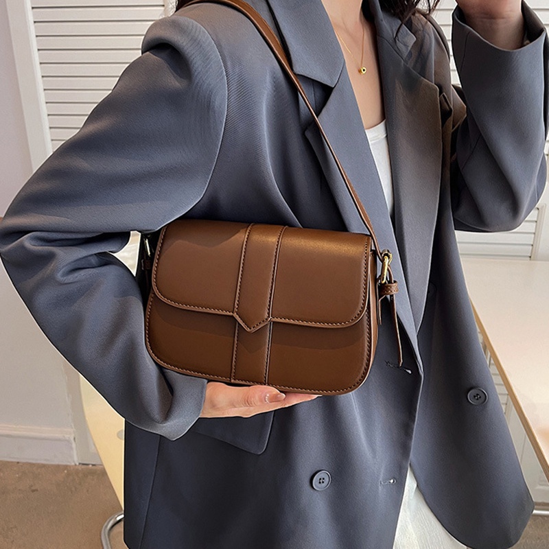 Túi đeo chéo  IELGY hình vuông nhỏ màu trơn đơn giản tùy chỉnh kích thước cho nữ