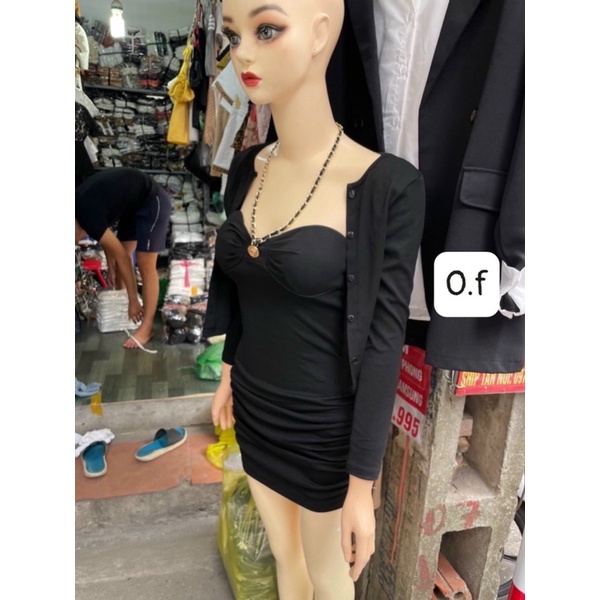 Set váy xíc kèm áo khoác ngoài