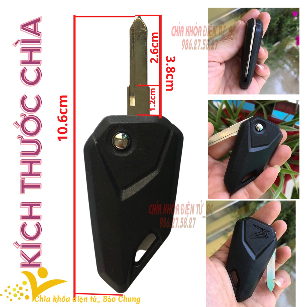 Chìa khóa độ gập dành cho  xe máy Honda Msx