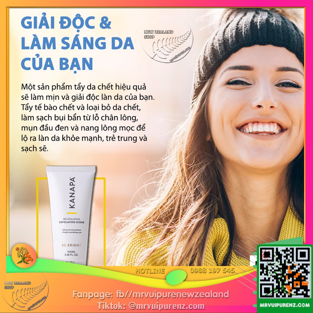Tẩy Tế Bào Chết Tự Nhiên Kanapa Revitalizing Exfoliating Scrub 100ml | BigBuy360 - bigbuy360.vn