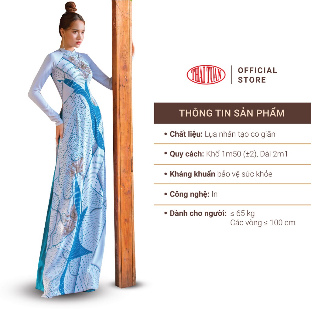 Vải Áo Dài Thái Tuấn Hoa Văn In | ASBR533-001-DQY