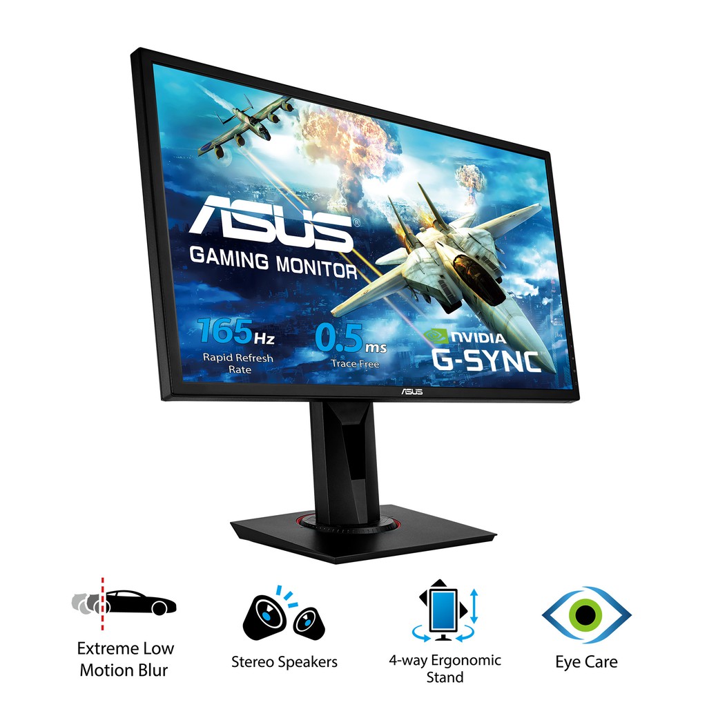 Màn hình Asus VG248QG (24 inch/FHD/TN/165Hz/0.5ms/350cd/m²/DP+HDMI+DVI/Loa 2x2W)