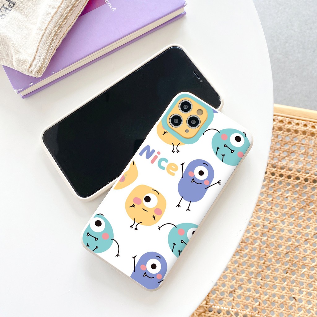 Ốp iphone Hoạt hình vui nhộn vuông cạnh ốp iphone 6/6splus/7plus/8/8plus/xr/xs/12/13/pro/max/promax tr366