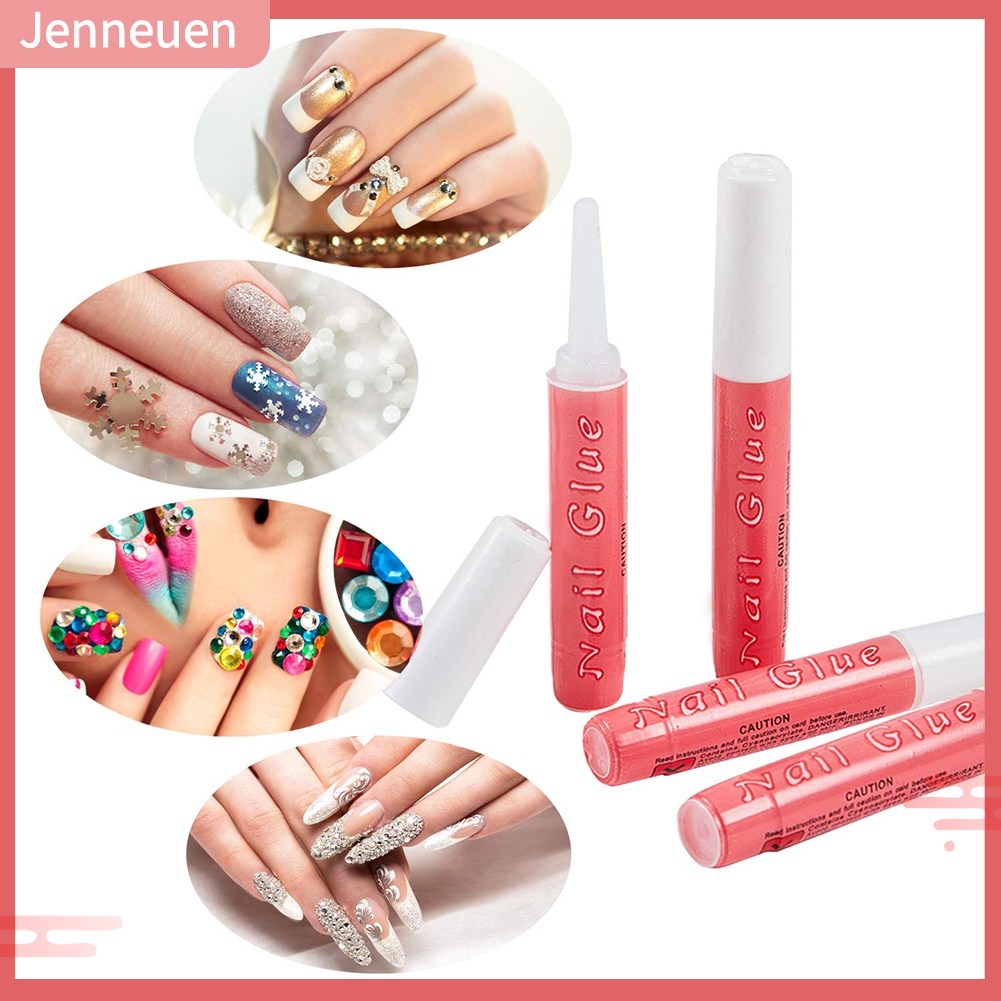 [Hàng mới về] 10 keo dán móng tay giả màu trong suốt không để lại dấu vết 2g