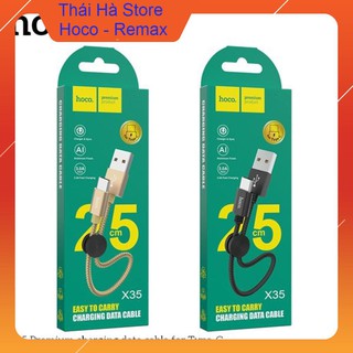 Cáp sạc nhanh dây dù type-c 2.4a hoco x35 - dài 0.25m