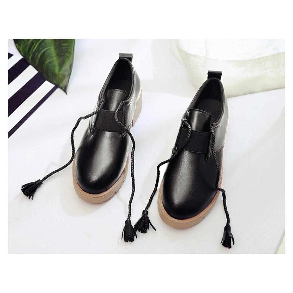 Giày Oxford Nữ Gót Vuông Cao 4,5cm Da Mềm Phong Cách Nữ Tính Tiểu Thư ST50 - Mery Shoes