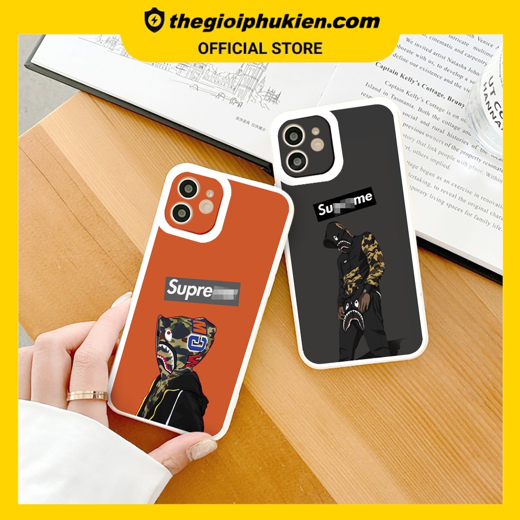 Ốp iphone - Ốp lưng iphone cạnh vuông viền camera Chàng trai đội mũ dành cho ip 6 đến 14promax - ng065