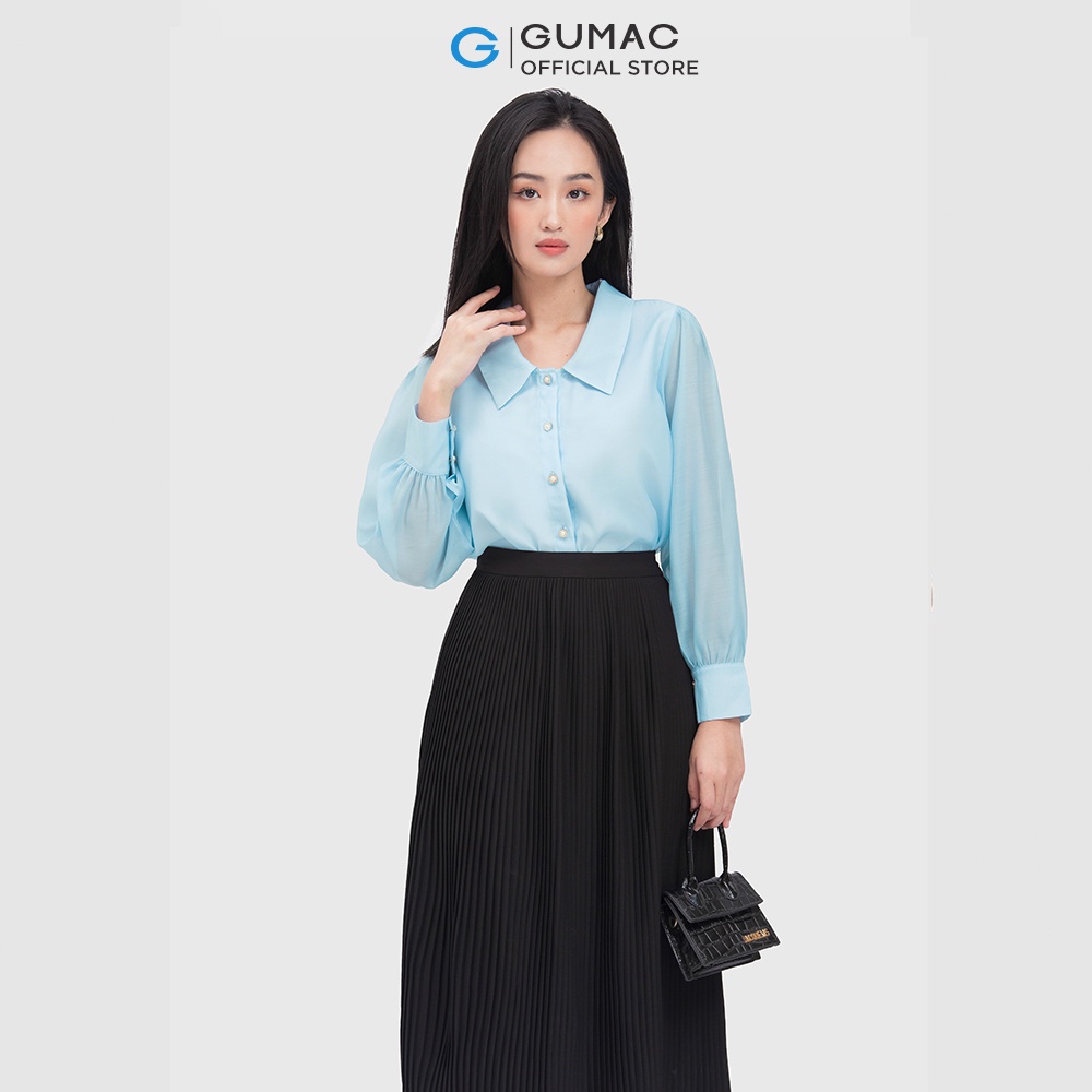 [Mã WABRGUM giảm 10% tối đa 30K đơn 99K] Áo sơ mi nữ tay dài thời trang GUMAC AC04056 | BigBuy360 - bigbuy360.vn