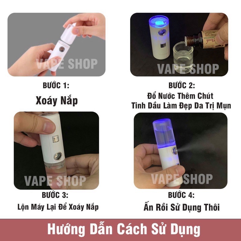 Máy xông mặt xịt khoáng nano, máy phun sương nano