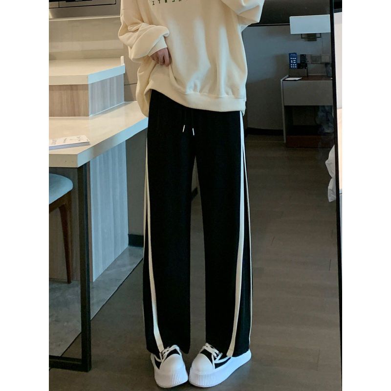 Quần Thể Thao Lưng Cao Ống Rộng Thời Trang Mùa Hè Hàn Quốc 2022 Dành Cho Nữ