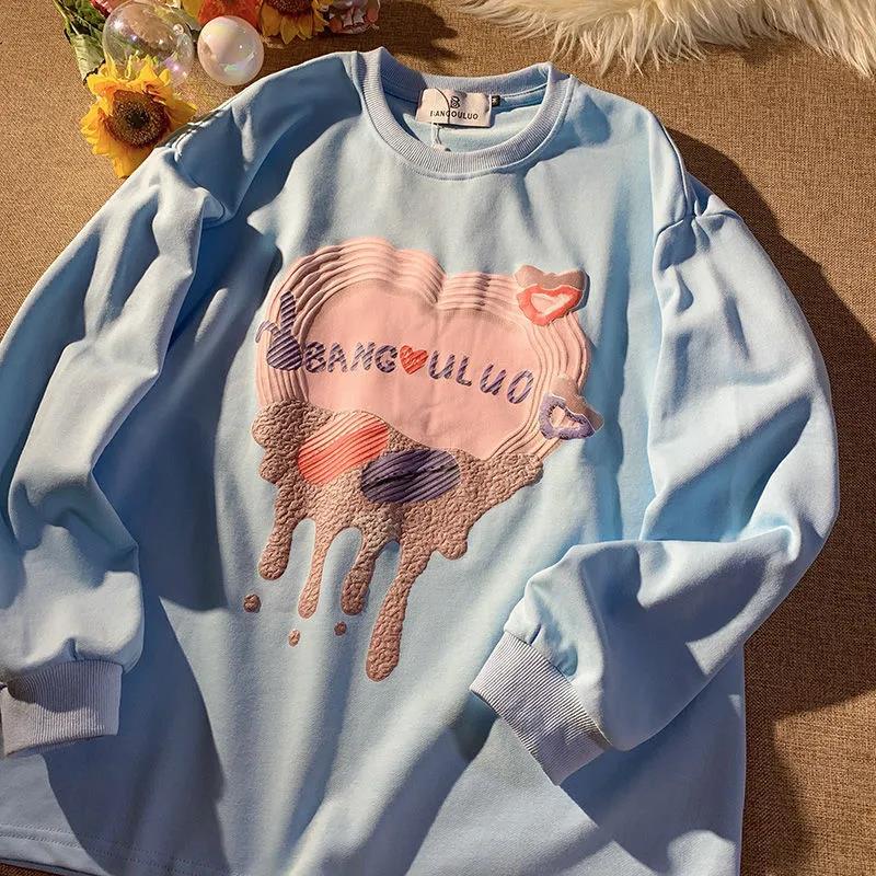 NRVP Áo Thun Nữ Dài Tay Cổ Tròn Thời Trang Hàn