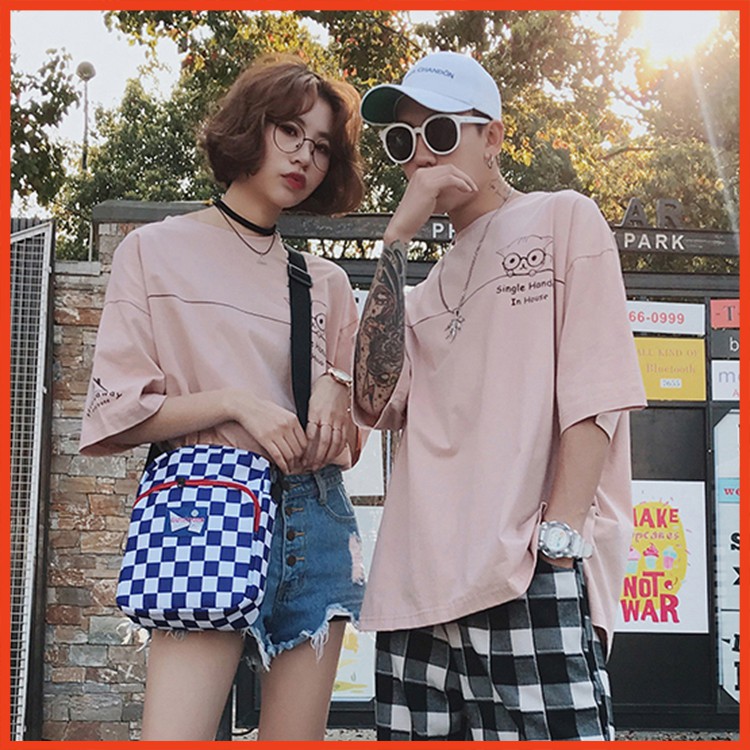 [Video thật] Áo thun tay lỡ cotton mèo single [ áo thun tay lỡ unisex nam nữ đều mặc được]