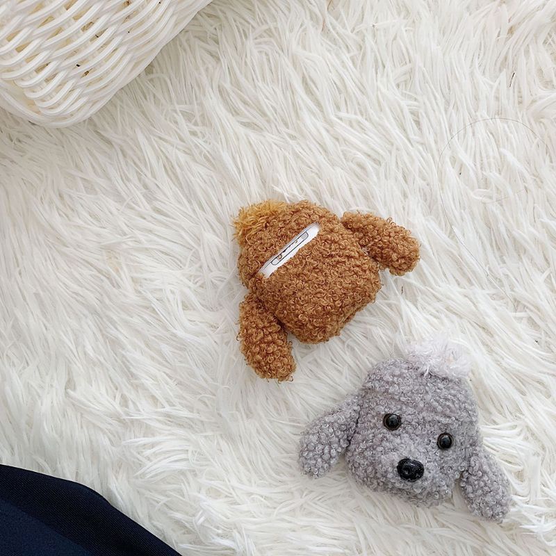 Vỏ Bảo Vệ Hộp Sạc Tai Nghe Bluetooth Không Dây Bằng Vải Bông Teddy Choairpods