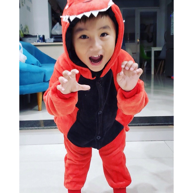 bộ đồ thú 💥FREESHIP 💥giảm 20k khi nhập mã [ DOTHU20K1] bộ đồ ngủ thú khủng long đỏ | BigBuy360 - bigbuy360.vn