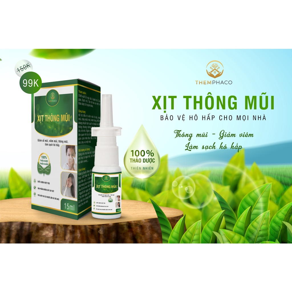XỊT XOANG CAO CẤP BÀ THÔNG - Xoang, Viêm Mũi Dị Ứng, Tắc Nghẹt Mũi, Sổ Mũi