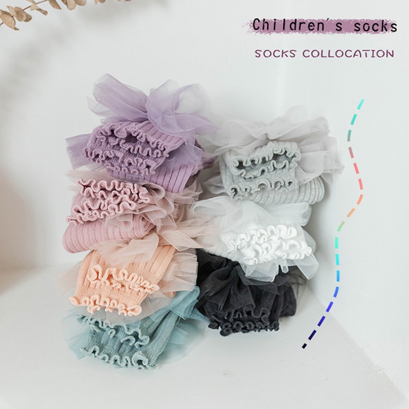 Quần Tất Ren Màu Sắc Trơn Phong Cách Công Chúa Cho Bé Gái