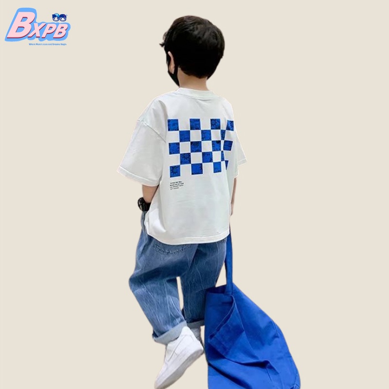 Áo thun BXPB ngắn tay dáng rộng in họa tiết sáng tạo theo phong cách mùa hè Hàn Quốc