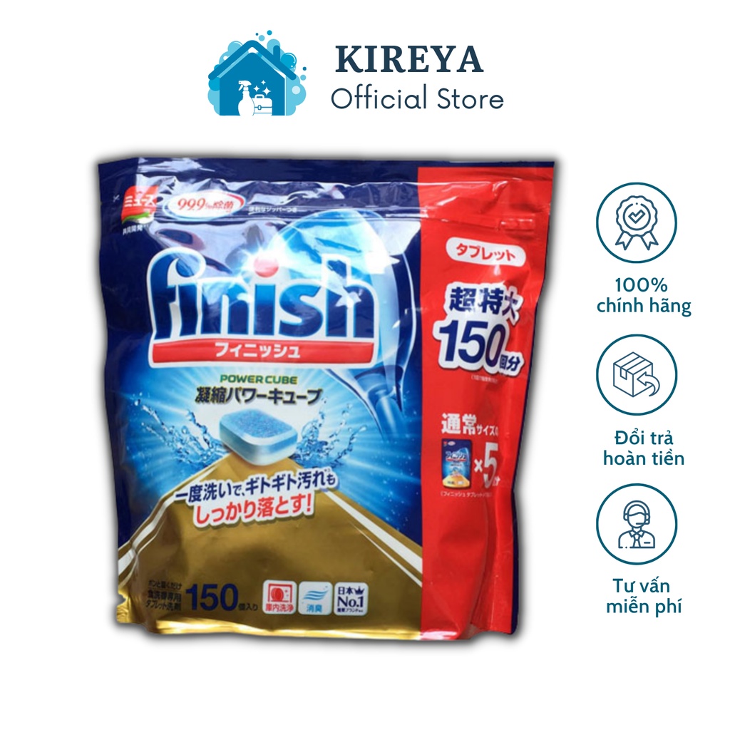 Viên rửa bát Finish Muse nội địa Nhật Bản 150 viên kireya