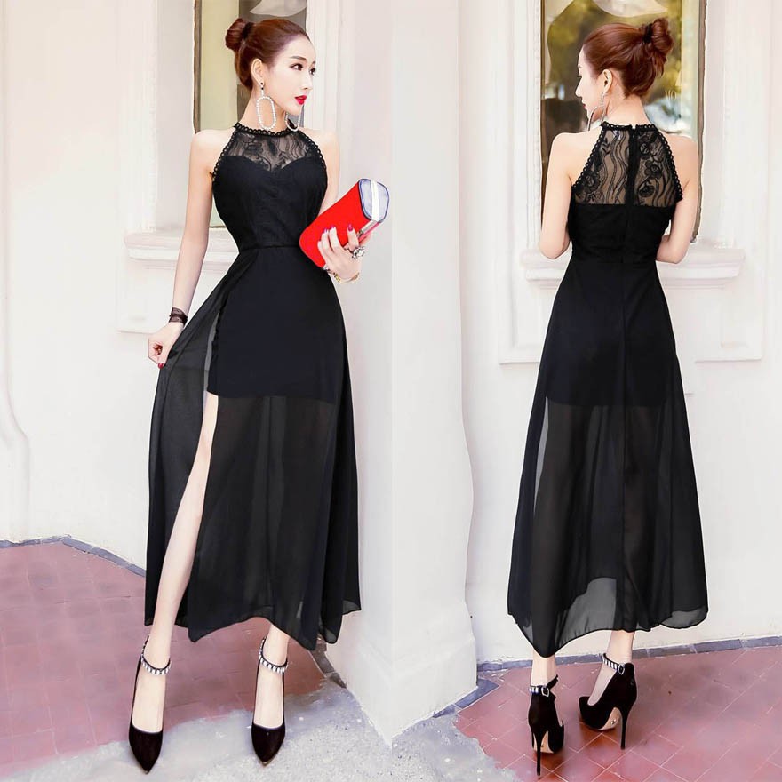 FREESHIP ĐƠN 99K_ Đầm Dạ Hội Cột Dây Cổ Yếm Nhiều Màu Sắc Lựa Chọn | BigBuy360 - bigbuy360.vn