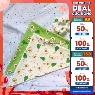 Scrunchies quả bơ - Cột tóc vải hình hoa quả cute