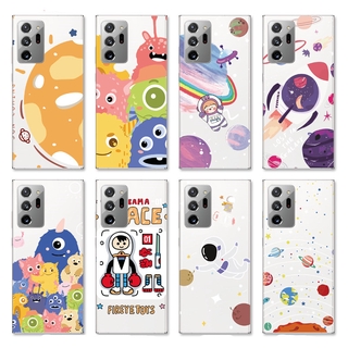 Ốp điện thoại TPU dẻo quái vật mắt lớn phi hành gia hoạt hình INS cho Samsung Galaxy Note 20 Ultra 5G/ 8 9 10+ Pro