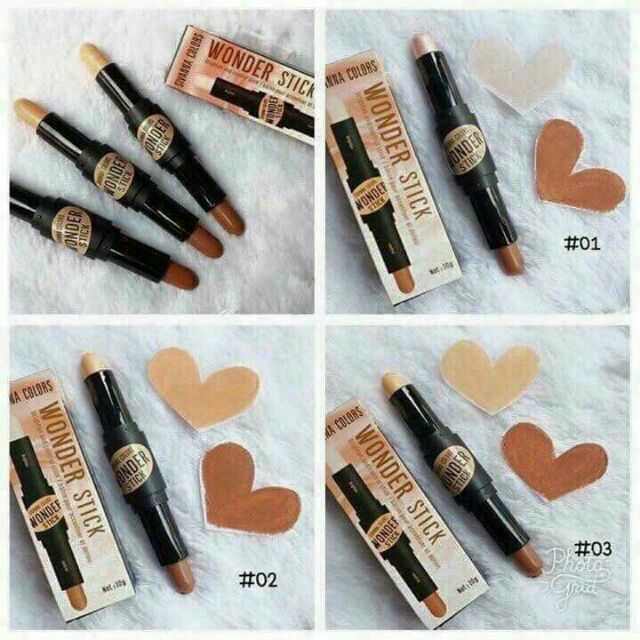 Thanh Che Khuyết Điểm + Tạo Khối + Bắt Sáng dạng thỏi 2 đầu SIVANNA COLORS Wonder Stick | BigBuy360 - bigbuy360.vn