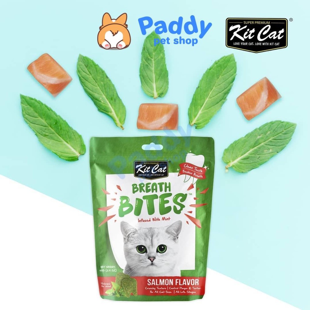 Snack Sạch Răng Cho Mèo Kit Cat Breath Bites (60g)